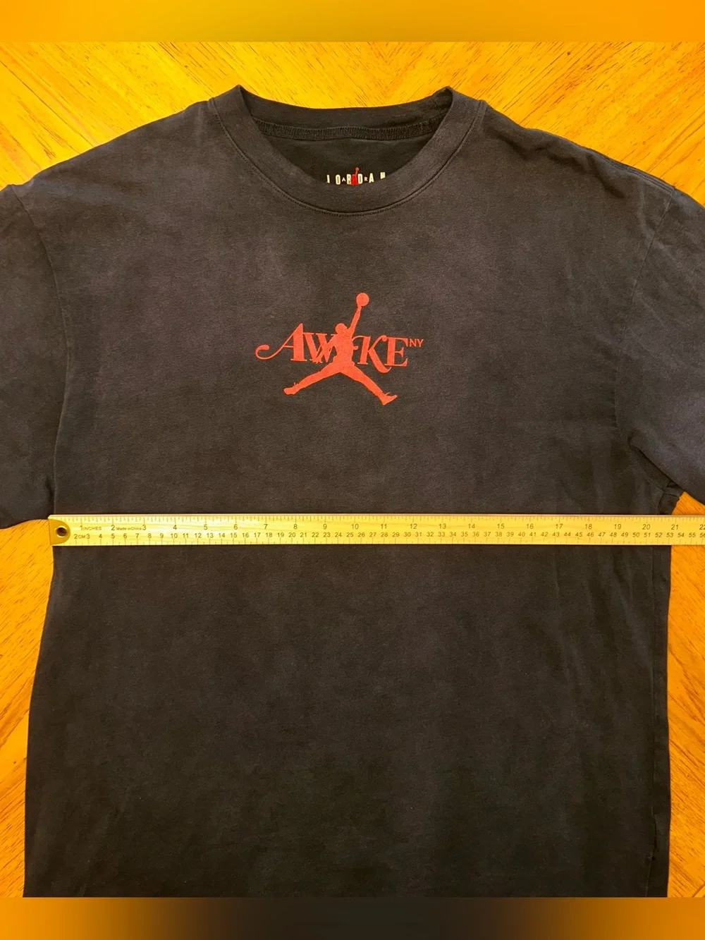 Air Jordan x Awake NY Tshirt Men’s Size Large Black Fader Logo Cotton FV9913-010